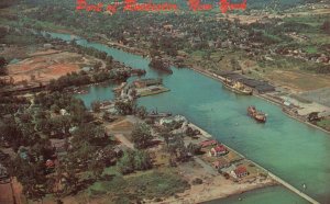 Vintage Postcard 1968 Aerial View Boats & Yacht Club Port Of Rochester New York
