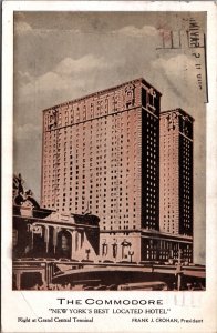 The Commodore Hotel New York City Vintage Postcard C036