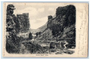 1905 Cliff Mountain Railroad Castle Gale Utah UT Vintage Antique Posted Postcard