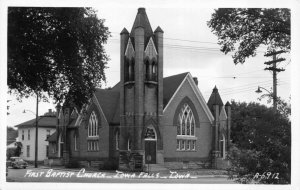 Real Photo Postcard First Baptist Church Iowa Falls, Iowa~122606