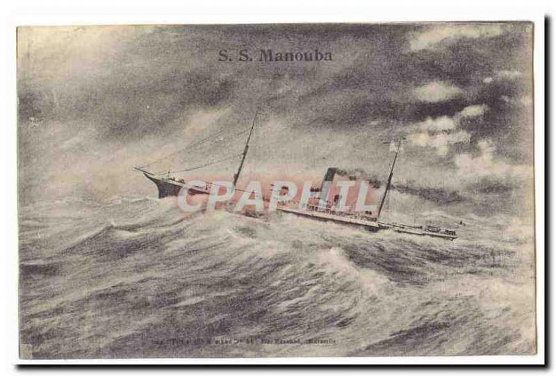  Vintage Postcard Boat SS MAnouba