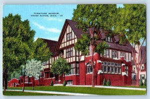 Grand Rapids Michigan MI Postcard Furniture Museum Building Exterior View c1940