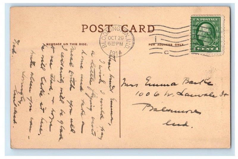1914 Wylie Kirkwood Science Halls Indiana University Bloomington IN Postcard