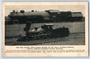 Montana Postcard WM Crooks Engine Northern Railway Glacier National Park c1940