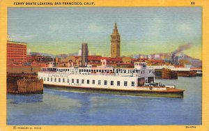 Ferry Boats Leaving San Francisco California  