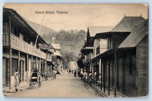 Melbourne Victoria Australia Postcard Albert Street Rickshaw c1910 Seychelles
