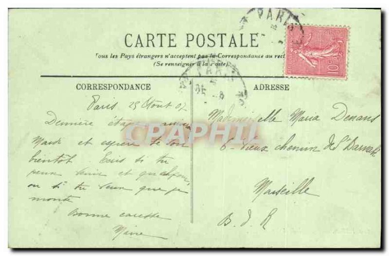 Postcard Old Paris Hotel de Ville