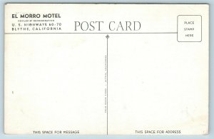 Postcard CA Blythe California El Morro Motel c1950s E14