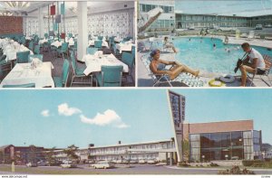 ARLINGTON, Virginia, PU-1953; Arva Motor Hotel, 3-views, Front, Dining area &...