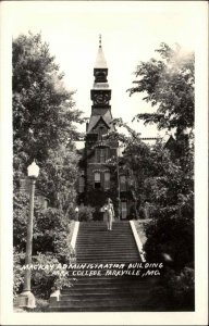 Parkville Missouri MO Park College Mackay Admin Bldg Real Photo Vintage Postcard