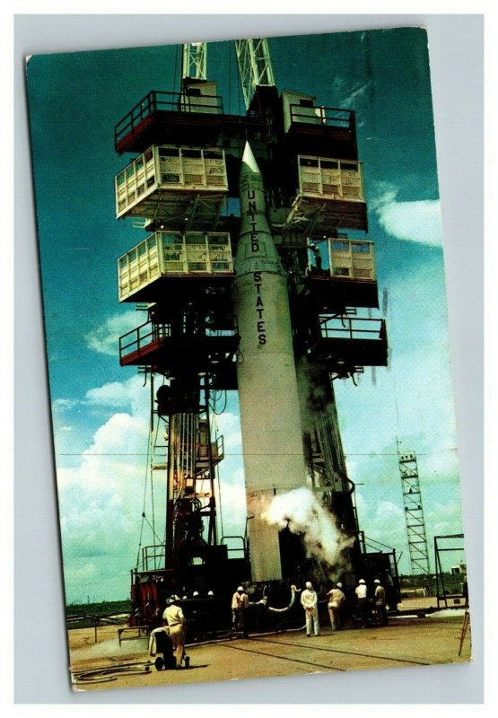 Vintage 1959 Postcard US Army Juno 2 Rocket Cape Canaveral Florida