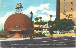 USA The Brown Derby Restaurant Wilshire Boulevard Los Angeles Linen 01.42