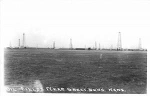 Postcard RPPC 1930s Kansas Great Bend Oil Industry oil fields KS24-1930