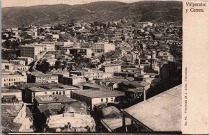 Chile Valparaiso y Cerros Vintage Postcard C053