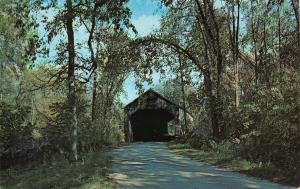 BRANDON, VT Vermont  OLD COVERED BRIDGE  Rutland County  c1960's Chrome Postcard