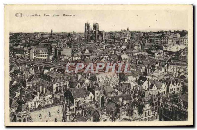 VINTAGE POSTCARD Bruxelles Panorama 