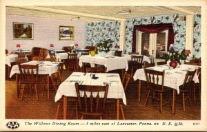 Pennsylvania Lancaster The Willows Hotel Restaurant and Cottages Dining Room