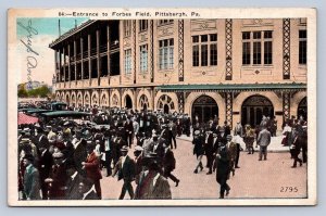 J96/ Baseball Postcard c1910 Pittsburgh Pa Forbes Field Stadium Entrance 128