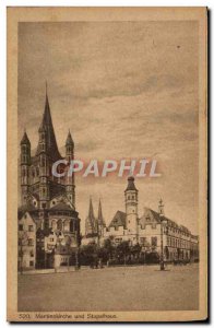 Postcard Old Martinskirche Und Stapelhaus Koln