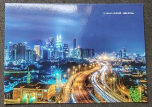 [AG] P125 Malaysia Kuala Lumpur Night View City Scenery Tourism (postcard) *New