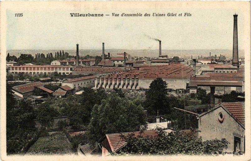 CPA VILLEURBANNE Vue d'ensemble des Usines Gilet et Fils (614364)