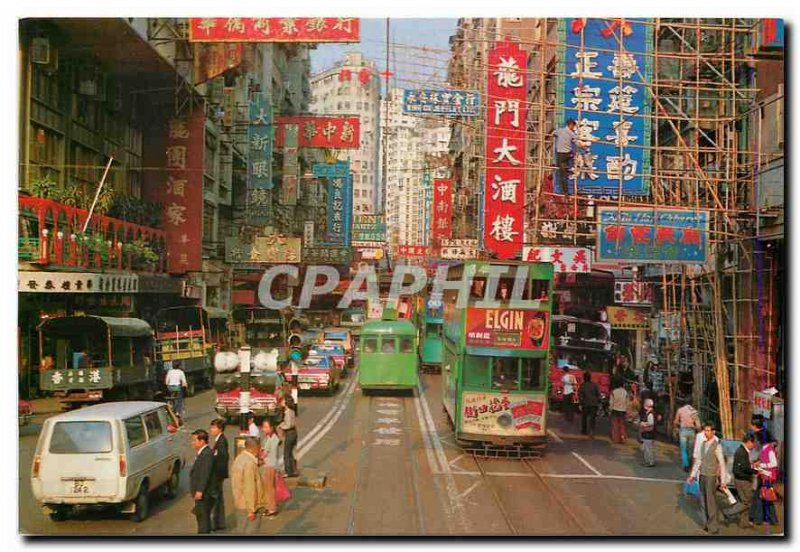 Modern Postcard A typical Hong Kong streetscene China