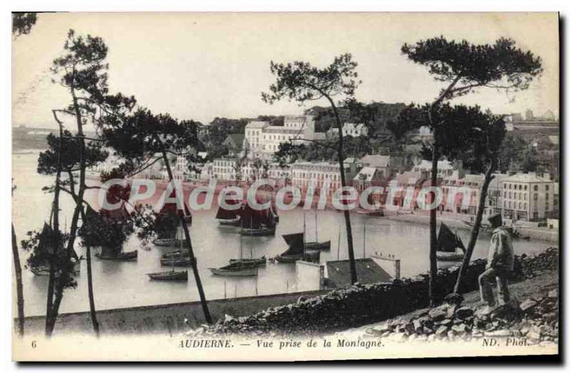 Postcard Old Audierne Vue Prize De La Montagne