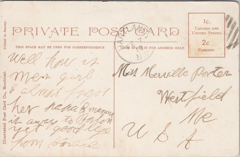 Hartland NB New Brunswick New Brick Block McLauchlan Co c1910 Postcard H6 *as is