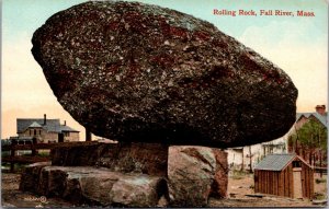 Postcard Rolling Rock in Fall River, Massachusetts