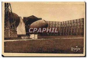 Old Postcard Jet Aviation Airship Zeppelin airships Rochefort Navy Base