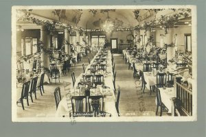 Battle Creek MICHIGAN RP 1918 SANITARIUM INTERIOR Main Dining Room KELLOGG