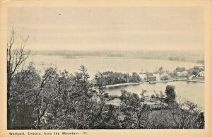 WESTPORT ONTARIO CANADA-PANORAMA FROM THE MOUNTAIN~1947 PHOTO POSTCARD