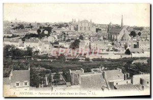 Old Postcard Poitiers Panorama Taken From Notre Dame Des Dunes