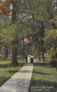 Wisconsin Appleton View In City Park 1916