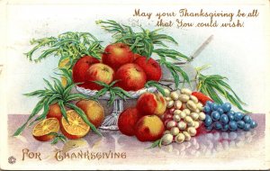 Thanksgiving Greetings With Fruit 1910