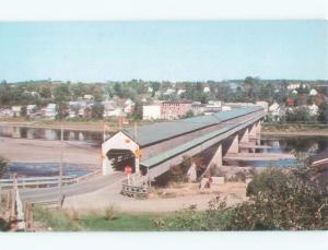 Unused Pre-1980 WORLD'S LONGEST COVERED BRIDGE Hartland To Somerville NB d3542