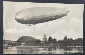 Mint Germany Real Picture Postcard Graf Zeppelin LZ 127 Over Konstanz