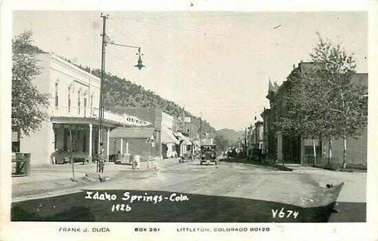 CO, Idaho Springs, Colorado, 1926 Street Scene, Reproduction, RPPC