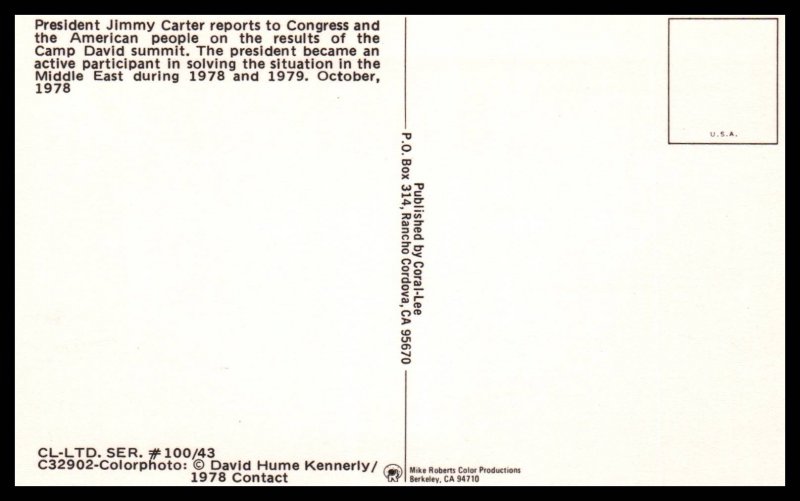 President Carter Reports to Congress on the Camp David Summit