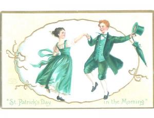 Divided-Back ST. PATRICK'S DAY SCENE Great Postcard W8102