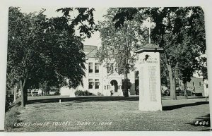 Sidney Iowa Court House WW1 Memorial Honor Roll RPPC Postcard J3