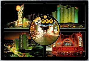 1987 The Littole City Reno Nevada Amusement Theater Buildings Posted Postcard
