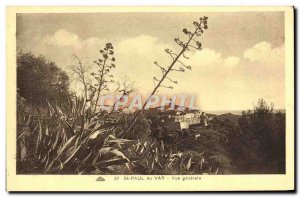 Old Postcard Saint Paul du Var General view