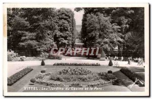 Vittel Old Postcard The casino gardens and the park