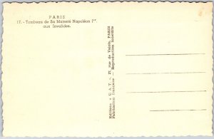 Paris Tombeau de Sa Majeste Napoleon Aux Invalides France Postcard