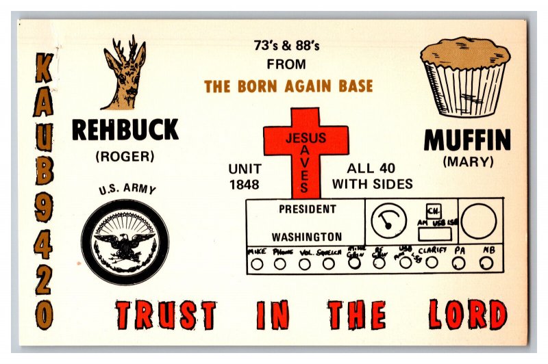 Postcard QSL CB Ham Radio Amateur Card From Sierra Vista Arizona