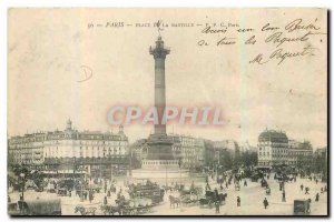 Old Postcard Paris Place de la Bastille