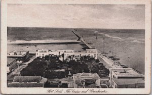 Egypt Port Said The Casino And Breakwater Vintage Postcard C159