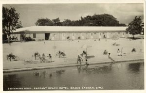 Cayman Islands B.W.I., GRAND CAYMAN, Pageant Beach Hotel, Swimming Pool, RPPC