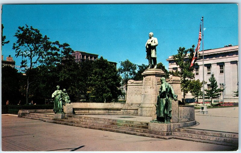 c1950s Columbus, OH Willaim E. McKinley Statue Ohio State Capitol Chrome PC A302